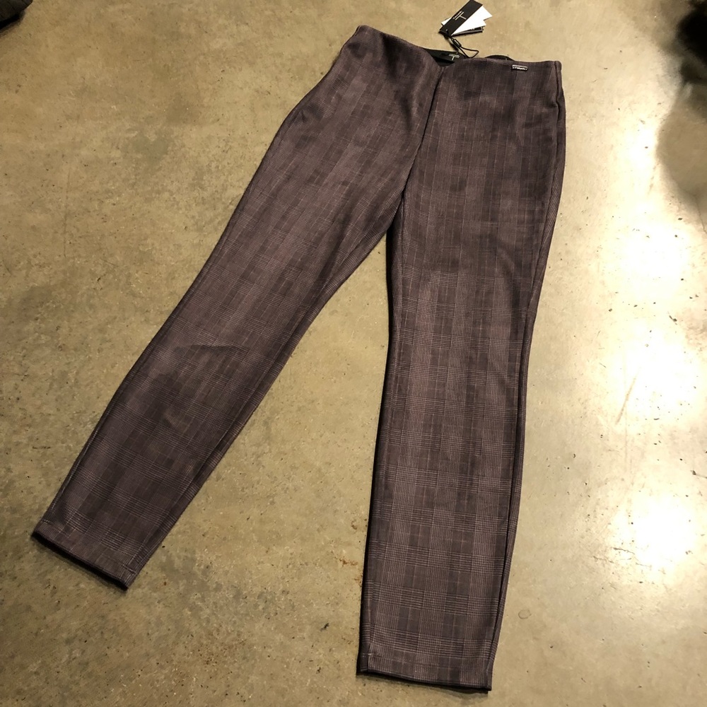 NWT Tahari Pants Faux Leather/Suede Sz S AWESOME!! #GW1